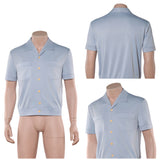 One Piece Live-Action Sanji Blue Top Cosplay Costume Outfit Halloween Carnival Suit