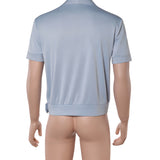 One Piece Live-Action Sanji Blue Top Cosplay Costume Outfit Halloween Carnival Suit