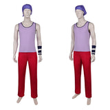 One Piece Live-Action Usopp Purple Outfit Cosplay Costume Outfit Halloween Carnival Suit