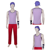 One Piece Live-Action Usopp Purple Outfit Cosplay Costume Outfit Halloween Carnival Suit