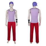 One Piece Live-Action Usopp Purple Outfit Cosplay Costume Outfit Halloween Carnival Suit