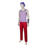 One Piece Live-Action Usopp Purple Outfit Cosplay Costume Outfit Halloween Carnival Suit