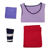 One Piece Live-Action Usopp Purple Outfit Cosplay Costume Outfit Halloween Carnival Suit