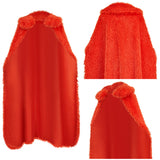 One Piece Luffy Red Plush Cape Cosplay Costume Outfits Halloween Carnival Suit