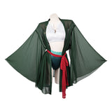 One Piece Roronoa Zoro Women Green Swimsuit Cosplay Costume Outfit Halloween Carnival Suit