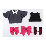 Oshi no Ko Rubii Hoshino Women Black Dress Cosplay Costume Outfit Halloween Carnival Suit