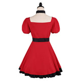 Oshi no Ko Ruby Hoshino Women Red Dress Cosplay Costume Outfit Halloween Carnival Suit