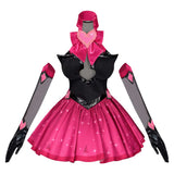 Overwatch 2 D.VA Nocturna Black Pink Dress Cosplay Costume Outfit Halloween Carnival Suit