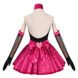 Overwatch 2 D.VA Nocturna Black Pink Dress Cosplay Costume Outfit Halloween Carnival Suit
