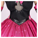 Overwatch 2 D.VA Nocturna Black Pink Dress Cosplay Costume Outfit Halloween Carnival Suit