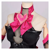 Overwatch 2 D.VA Nocturna Black Pink Dress Cosplay Costume Outfit Halloween Carnival Suit
