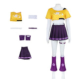 Overwatch 2 Loverwatch Juno Yellow Too with Purple Skirt Cosplay Costume Outfit Halloween Carnival Suit