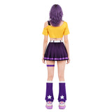 Overwatch 2 Loverwatch Juno Yellow Too with Purple Skirt Cosplay Costume Outfit Halloween Carnival Suit