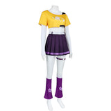 Overwatch 2 Loverwatch Juno Yellow Too with Purple Skirt Cosplay Costume Outfit Halloween Carnival Suit