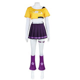 Overwatch 2 Loverwatch Juno Yellow Too with Purple Skirt Cosplay Costume Outfit Halloween Carnival Suit