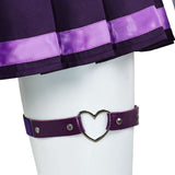 Overwatch 2 Loverwatch Juno Yellow Too with Purple Skirt Cosplay Costume Outfit Halloween Carnival Suit