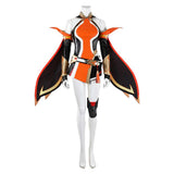 Overwatch Anran Ye Women Orange Outfit Cosplay Costume Outfit Halloween Carnival Suit