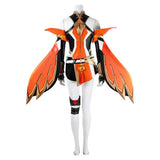 Overwatch Anran Ye Women Orange Outfit Cosplay Costume Outfit Halloween Carnival Suit