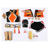 Overwatch Anran Ye Women Orange Outfit Cosplay Costume Outfit Halloween Carnival Suit