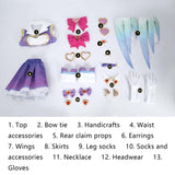 Overwatch Kiriko Women Magic Girls Purple Dress Cosplay Costume Outfits Halloween Carnival Suit