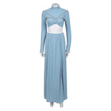 Padme Amidala Women Blue Dress Cosplay Costume Outfits Halloween Carnival Suit