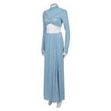 Padme Amidala Women Blue Dress Cosplay Costume Outfits Halloween Carnival Suit