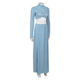 Padme Amidala Women Blue Dress Cosplay Costume Outfits Halloween Carnival Suit
