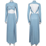 Padme Amidala Women Blue Dress Cosplay Costume Outfits Halloween Carnival Suit