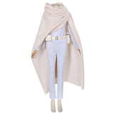 Padme Amidala Women White Outfit Cosplay Costume Outfit Halloween Carnival Suit