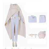 Padme Amidala Women White Outfit Cosplay Costume Outfit Halloween Carnival Suit