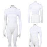 Padme Amidala Women White Top Cosplay Costume Outfit Halloween Carnival Suit