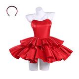 Perfect Blue Mima Kirigoe Red Dress Women Dress Cosplay Costume Outfit Halloween Carnival Suit