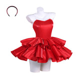 Perfect Blue Mima Kirigoe Red Dress Women Dress Cosplay Costume Outfit Halloween Carnival Suit