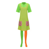 Pippi longstocking Pippi Women Green Outfit Cosplay Costume Outfit Halloween Carnival Suit