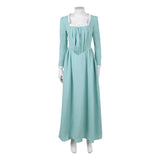 Pirates of the Caribbean Elizabeth Swann Women Green Dress Cosplay Costume Outfit Halloween Carnival Suit