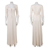 Pirates of the Caribbean Elizabeth Swann Women White Dress Cosplay Costume Outfit Halloween Carnival Suit