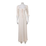 Pirates of the Caribbean Elizabeth Swann Women White Dress Cosplay Costume Outfit Halloween Carnival Suit