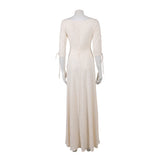 Pirates of the Caribbean Elizabeth Swann Women White Dress Cosplay Costume Outfit Halloween Carnival Suit