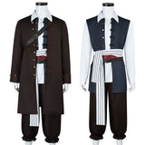 Pirates of the Caribbean Jack Brown Outfit Cosplay Costume Outfit Halloween Carnival Suit