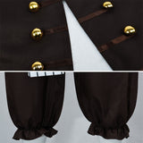 Pirates of the Caribbean Jack Brown Outfit Cosplay Costume Outfit Halloween Carnival Suit