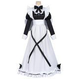 Playing Death Games to Put Food on the Table Aoi Women Maid Dress Cosplay Costume Outfit Halloween Carnival Suit
