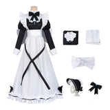 Playing Death Games to Put Food on the Table Aoi Women Maid Dress Cosplay Costume Outfit Halloween Carnival Suit