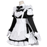 Playing Death Games to Put Food on the Table Momono Women Maid Dress Cosplay Costume Outfit Halloween Carnival Suit