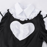 Playing Death Games to Put Food on the Table Momono Women Maid Dress Cosplay Costume Outfit Halloween Carnival Suit