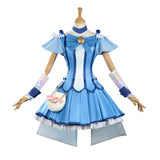 Pretty Cure Reika Aoki Women Blue Dress Cosplay Costume Outfit Halloween Carnival Suit