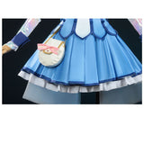 Pretty Cure Reika Aoki Women Blue Dress Cosplay Costume Outfit Halloween Carnival Suit