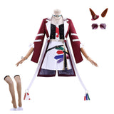 Pretty Derby Forever Young Women Red Outfit Cosplay Costume Outfit Halloween Carnival Suit