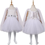 Princess Leia Kids Children White Dress Cosplay Costume Outfits Halloween Carnival Suit