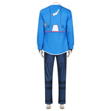 Cyberpunk D Blue Coat with Jumpsuit Cosplay Costume Outfit Halloween Carnival Suit