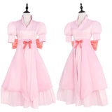 Pudding Women Pink Dress Cosplay Costume Outfit Halloween Carnival Suit